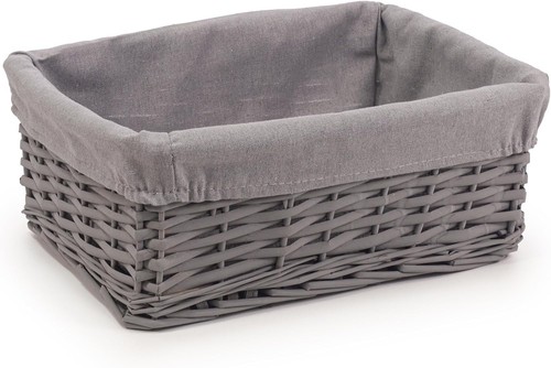 Lightweight grey wicker basket - lightweight,
