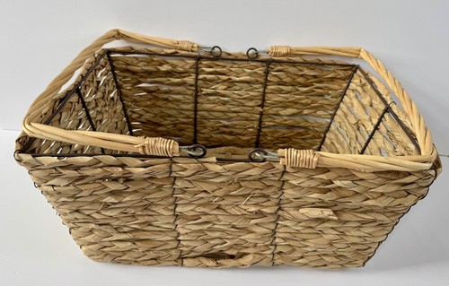 Brand new wicker basket with - brand,