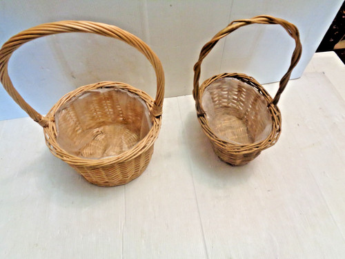 Two wicker woven long - wicker,