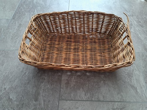 Wicker storage basket woven - wicker,