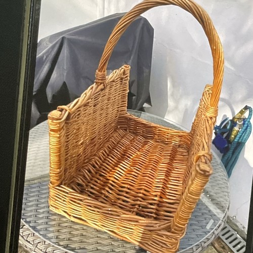 Brown wicker rectangular - brown,