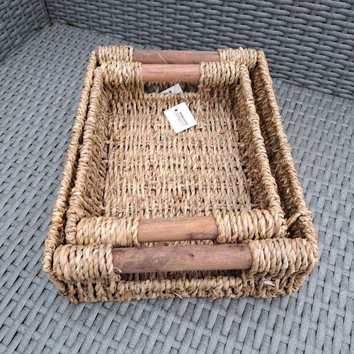 Wicker basket set 2 - set, of