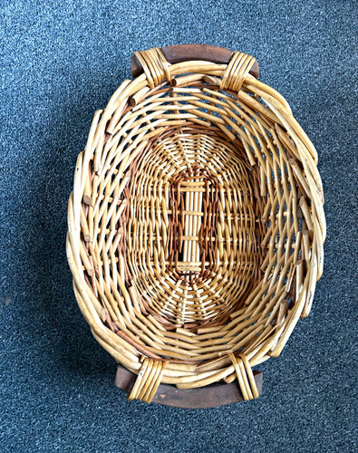 Oval brown beige wicker - oval,