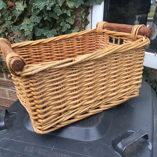 Wicker storage basket with - storage,