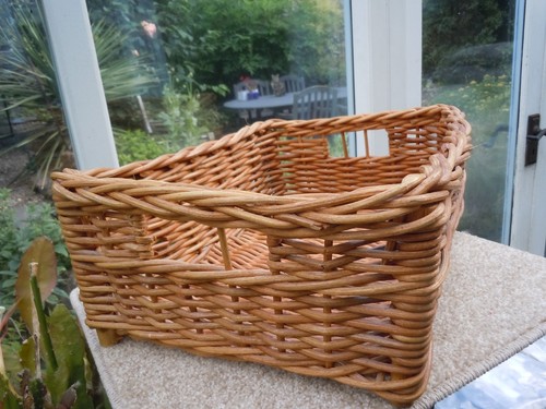 Wicker storage basket - wicker,