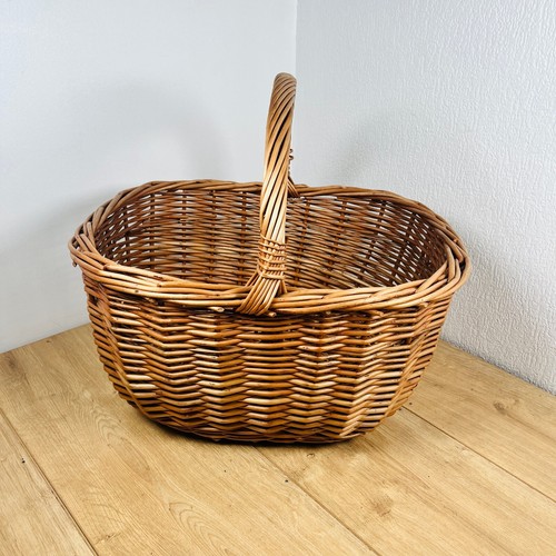 Large wicker shopping basket - large,
