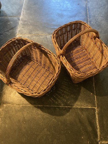 Pair baskets wicker - baskets.,