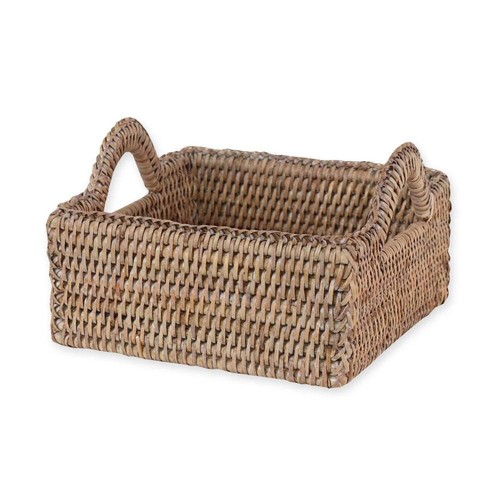 Square rattan storage - rattan,