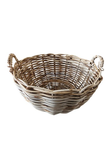 Large round wicker - wicker, basket