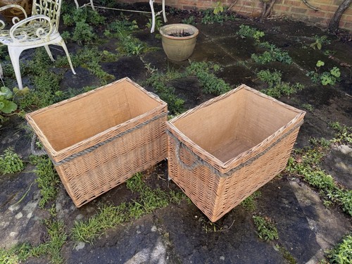 Large wicker storage baskets - large,