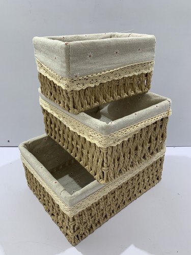 Wicker baskets storage set - wicker,