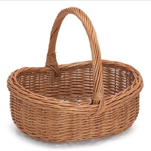 Wicker basket with handle - wicker,