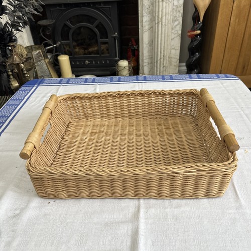 Low pole handle wicker storage - low,