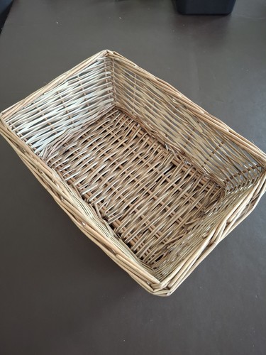 Woven wicker basket medium - basket,