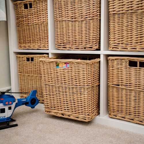 Natural wicker square - natural, storage