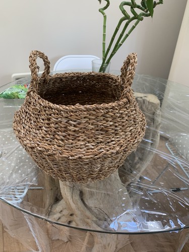 Wicker woven basket - wicker,