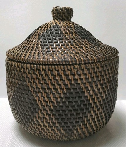Woven rattan wicker storage - woven,