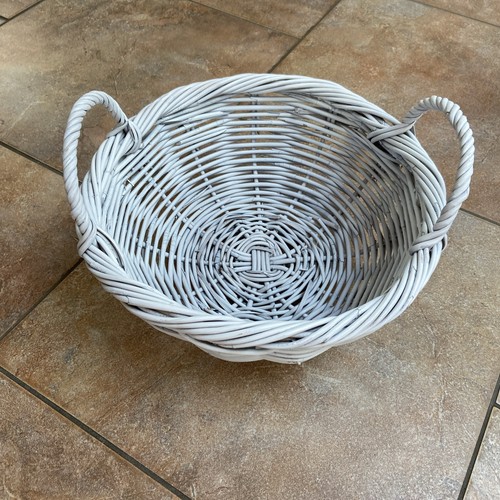 Wicker basket with handles - basket,